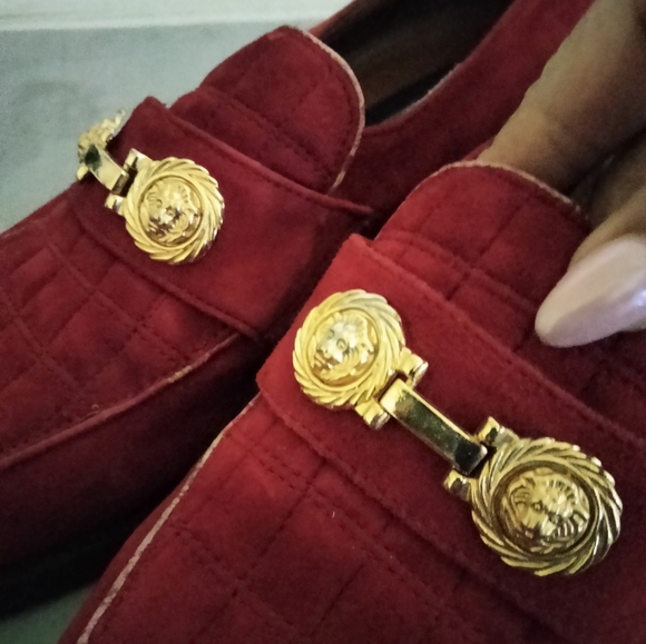 Men's Giorgio Brutini rich red Bordeaux slip on loafer shoes size 9 - Picture 6 of 8